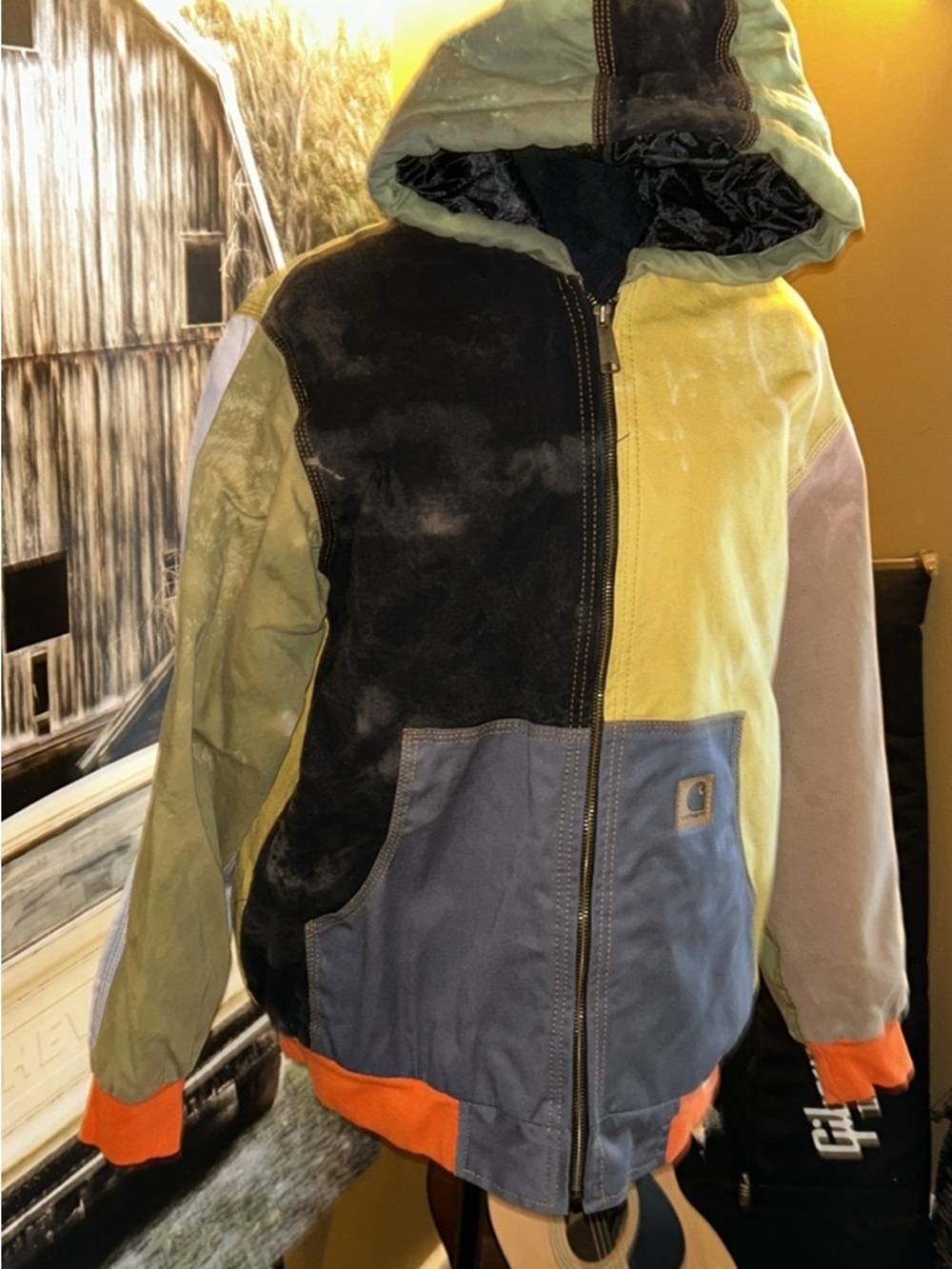 Upcycled Carhartt hand dyed jacket